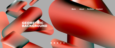 Colorful geometric background landing page. Vector illustration for wallpaper, banner, background,...