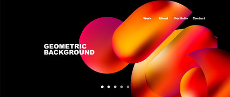 Colorful metallic geometric shapes minimal abstract backgroundのイラスト素材