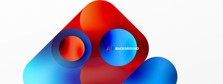 Round shapes and circle geometric abstract background. Vector Illustration For Wallpaper, Banner, Background, Card, Book Illustration, landing pageのイラスト素材