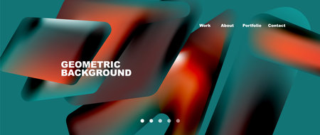 Colorful geometric background landing page. Vector illustration for wallpaper, banner, background,...