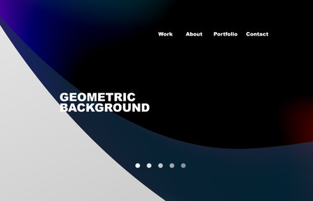 Landing page abstract liquid background. Flowing shapes, round design and circle. Web page for website or mobile app wallpaperのイラスト素材