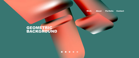 Colorful geometric background landing page. Vector illustration for wallpaper, banner, background, leaflet, catalog, cover, flyerのイラスト素材