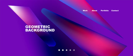 Landing page background template. Abstract geometric shapes composition. Vector illustration for wallpaper, banner, backgroundのイラスト素材