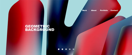 Colorful geometric background landing page. Vector illustration for wallpaper, banner, background,...