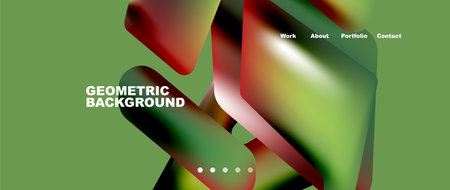 Colorful geometric background landing page. Vector illustration for wallpaper, banner, background,...