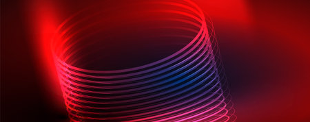 Techno neon wave lines, dynamic electric motion, speed concept. Templates for wallpaper, banner, background, landing page, wall art, invitation, printsのイラスト素材