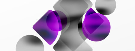 Transparent effects geometric abstract background. Minimalist wallpaper, banner, background or landingのイラスト素材