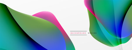 Fluid color abstract background. Liquid gradients, wave pattern. Trendy techno business template for wallpaper, banner, background or landingのイラスト素材