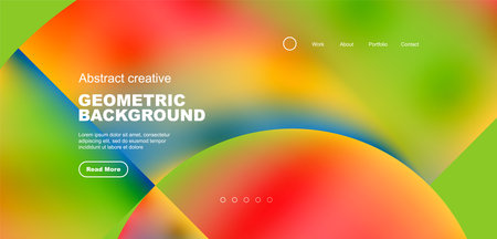 Circle abstract background with fluid gradient colors. Vector illustration for wallpaper, banner, background, leaflet, catalog, cover, flyerのイラスト素材