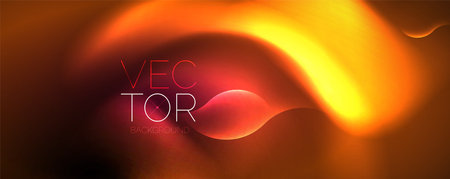 Neon glowing waves, magic energy space light concept, abstract background wallpaper designのイラスト素材
