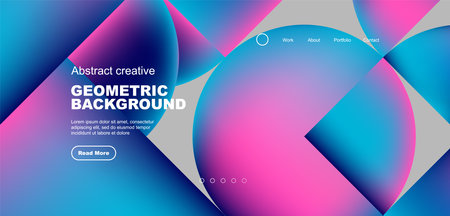 Circle abstract background with fluid gradient colors. Vector illustration for wallpaper, banner,...