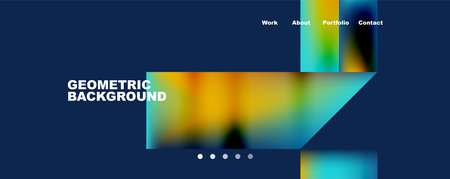 Trendy minimal geometric composition abstract background. Triangle fluid bright colors backdrop. Vector Illustration For Wallpaper, Banner, Background, Card, Book Illustration, landing pageのイラスト素材
