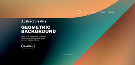 Liquid shapes with flowing gradient colors. Geometric circle round triangles. Vector illustration...