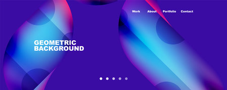 Circle, round elements and lines geometric abstract background. Vector Illustration For Wallpaper, Banner, Background, Card, Book Illustration, landing pageのイラスト素材