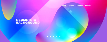 Circle, flowing shape composition geometric abstract background. Vector Illustration For Wallpaper, Banner, Background, Card, Book Illustration, landing pageのイラスト素材