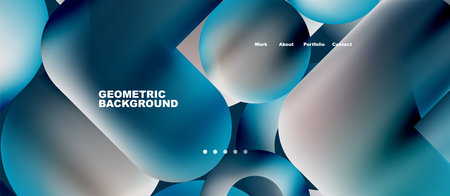 Round shapes and circles with liquid gradients
