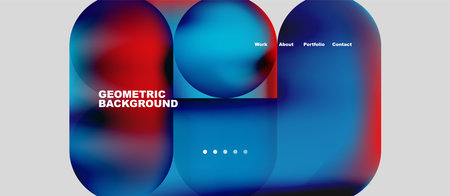 Abstract circles and round shapes landing page background. Vector Illustration For Wallpaper,...