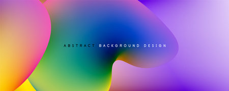 Dynamic trendy simple fluid color gradient abstract background with line effects. Vector...