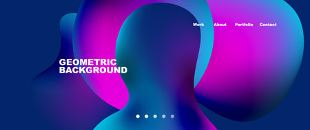 Flowing gradient colors and round elements and circles. Vector illustration for wallpaper, banner,...