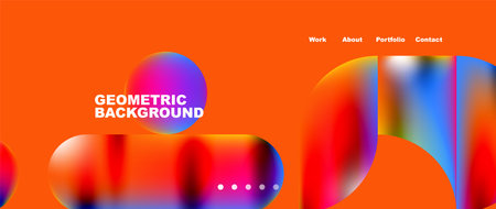 Colorful metallic geometric shapes minimal abstract background