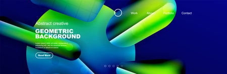 Bright glossy overlapping geometric shapes background. Vector Illustration For Wallpaper, Banner, Background, Card, Book Illustration, landing pageのイラスト素材