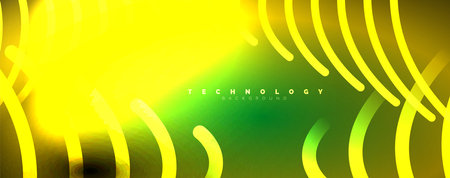 Neon shiny light abstract lines, light beams concept abstract background. Vector Illustration For Wallpaper, Banner, Background, Card, Book Illustration, landing pageのイラスト素材