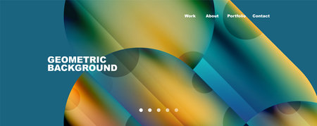 Metallic shiny fluid colors with geometric elements. Geometric abstract background for Wallpaper,...