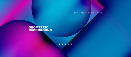 Abstract circles and round shapes landing page background. Vector Illustration For Wallpaper,...