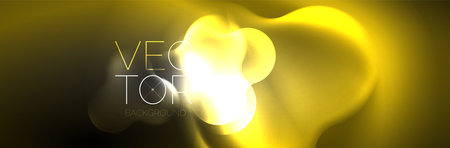 Magic neon glowing lights abstract background wallpaper design, vector illustrationのイラスト素材