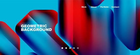 Geometric fluid shapes with liquid colors abstract background. Vector Illustration For Wallpaper,...