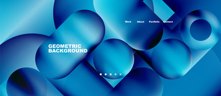 Round shapes and circles with liquid gradientsのイラスト素材