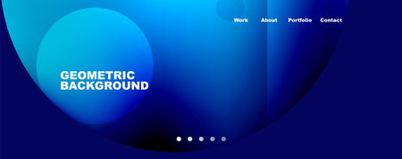 Circle, flowing shape composition geometric abstract background. Vector Illustration For Wallpaper,...