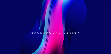 Abstract elegant flowing shapes background, fluid gradient colors. Template for covers, templates, flyers, placards, brochures, bannersのイラスト素材
