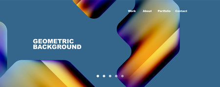 Geometric fluid shapes with liquid colors abstract background. Vector Illustration For Wallpaper,...