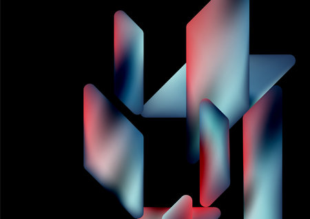Fluid color dynamic geometric shapes abstract background. Vector illustration for wallpaper banner background or landing pageのイラスト素材