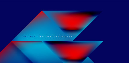 Dynamic triangle design with fluid gradient colors abstract backgroundのイラスト素材