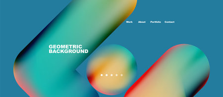 Abstract circles and round shapes landing page background. Vector Illustration For Wallpaper, Banner, Background, Card, Book Illustration, landing page. Pattern design conceptのイラスト素材