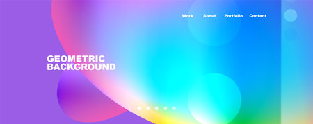 Circle, flowing shape composition geometric abstract background. Vector Illustration For Wallpaper, Banner, Background, Card, Book Illustration, landing pageのイラスト素材