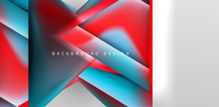 Abstract bakground with overlapping triangles and fluid gradients for covers, templates, flyers,...