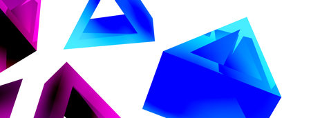 3d triangle abstract background. Basic shape technology or business concept composition. Trendy...