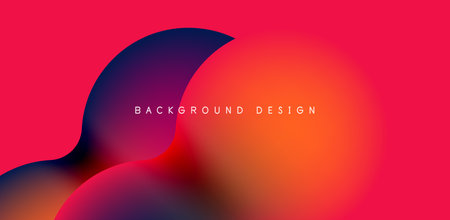 Colorful bubble abstract background with shadow effects. Minimalist geometric vector Illustration For Wallpaper, Banner, Background, Card, Book Illustration, landing pageのイラスト素材