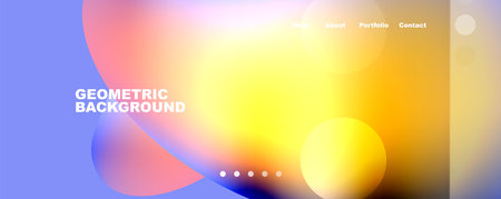 Circle, flowing shape composition geometric abstract background. Vector Illustration For Wallpaper,...