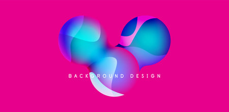 Spheres and circles abstract background, trendy colorful design. Vector Illustration For Wallpaper, Banner, Background, Card, Book Illustration, landing pageのイラスト素材