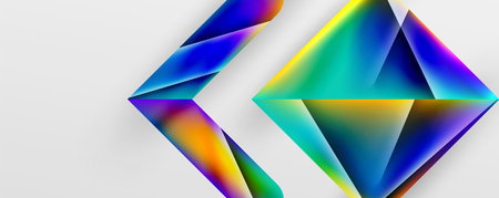 Triangle fluid color gradient abstract background. Vector Illustration For Wallpaper, Banner,...
