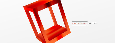 3D cube shapes vector geometric background. Trendy techno business template for wallpaper, banner, background or landingのイラスト素材