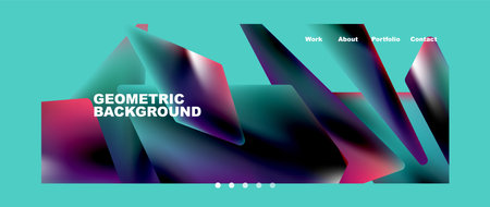 Abstract geometric landing page. Creative background for wallpaper, banner, background or web