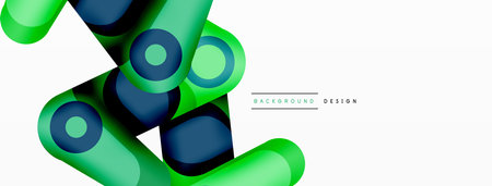 Trendy creative minimalist geometric background. Abstract round shapes composition for wallpaper,...