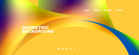 Round shapes and circles geometric abstract background. Vector Illustration For Wallpaper, Banner,...