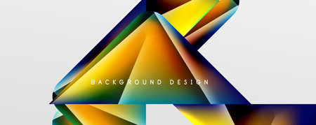 Triangle fluid color gradient abstract background. Vector Illustration For Wallpaper, Banner,...