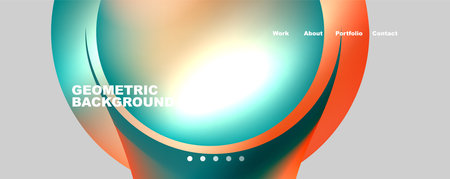 Trendy simple circle gradient abstract background. Vector Illustration For Wallpaper, Banner, Background, Card, Book Illustration, landing pageのイラスト素材